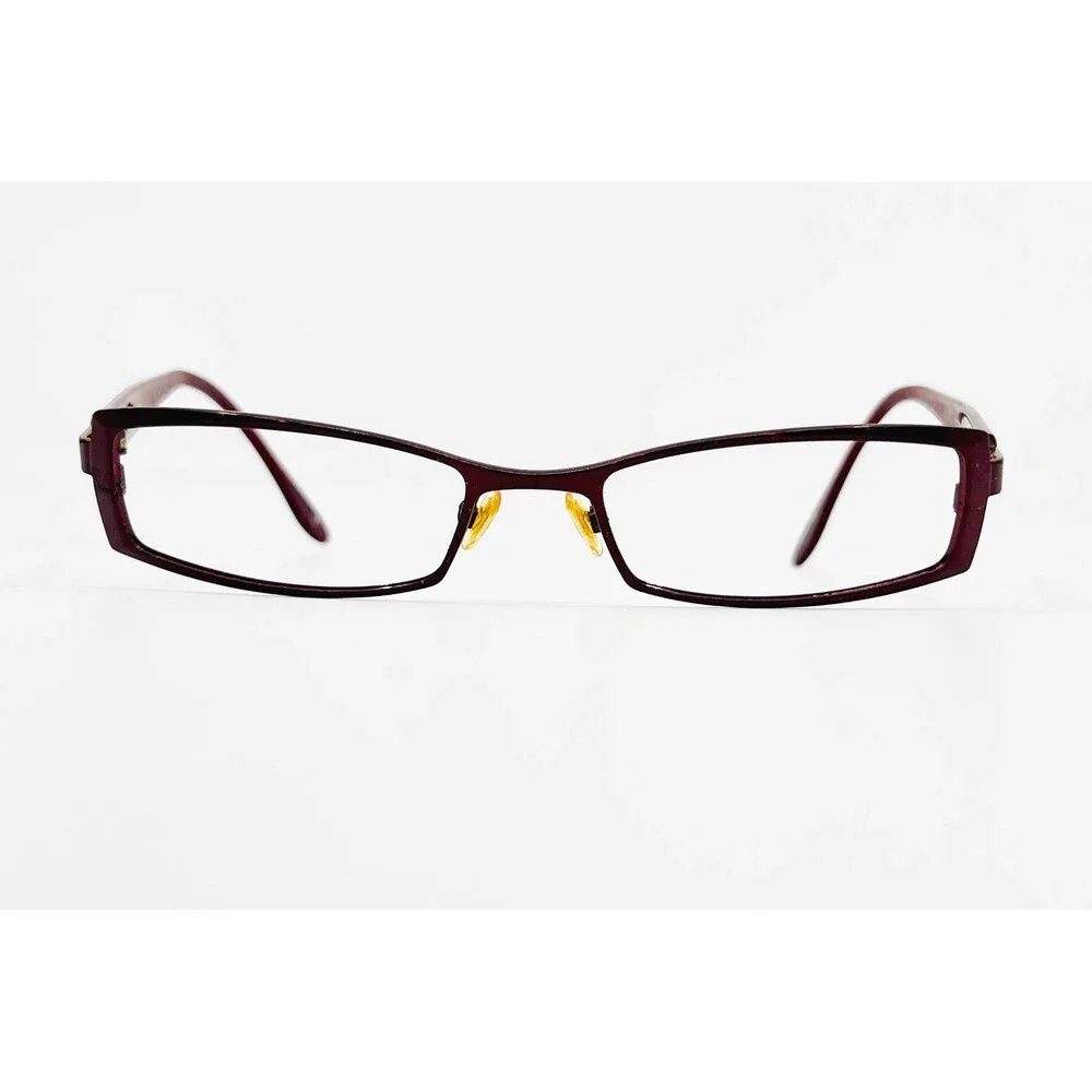 BCBGMAXAZRIA Eyeglasses Women Burgundy Rectangle Full Rim Ambrosia 51-17-135